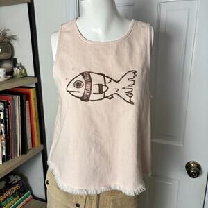 Custom Aerie Slit-Back Sweater Fish Tee